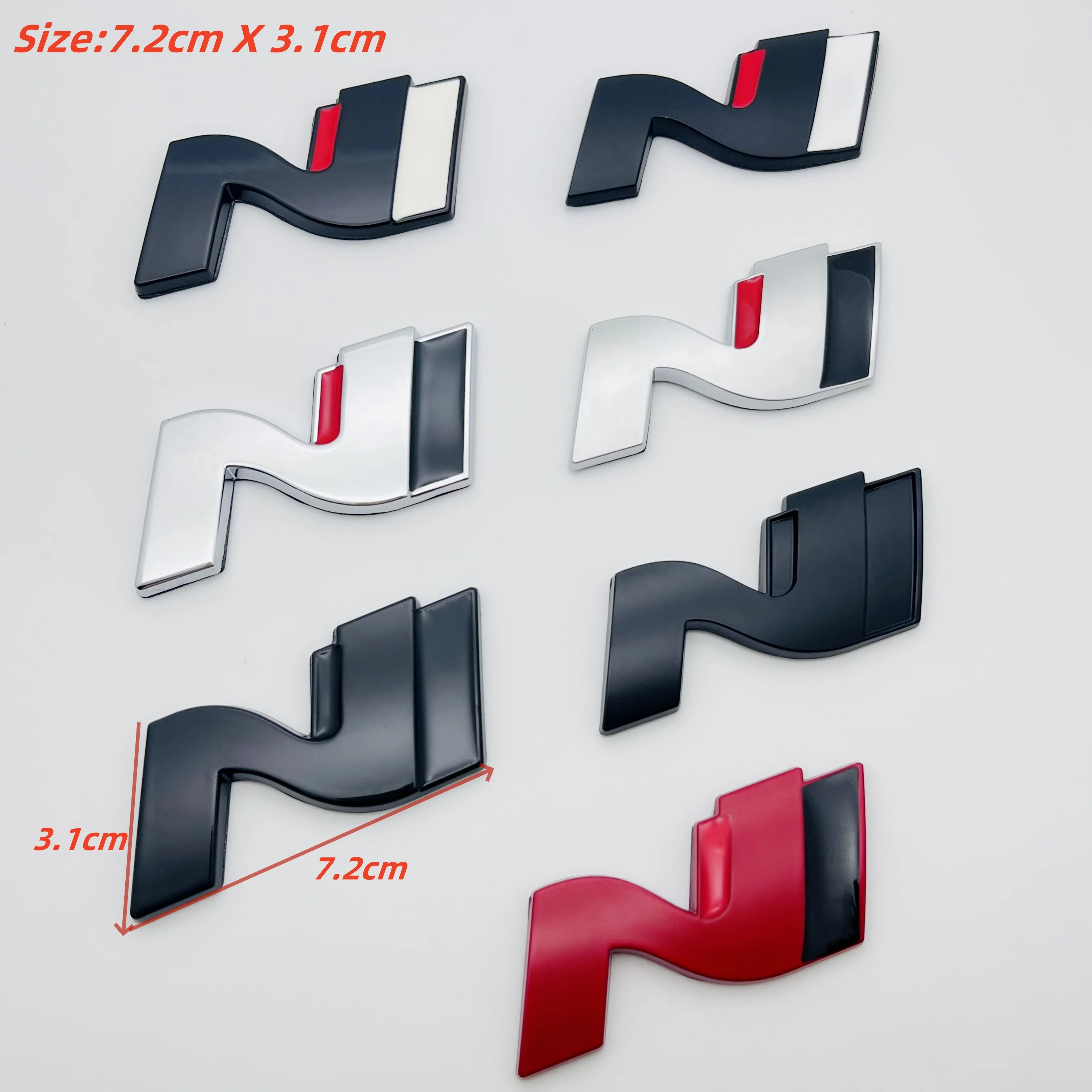 

1pcs/Set 3D N Logo Rear Trunk Badge Front Grille Emblem ForHyundai I30 Sonata Veloster Tucson Car Stickers Styling Accessories