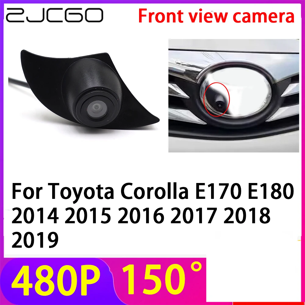 

ZJCGO 480P 150° LOGO Car Parking Front View Camera Waterproof for Toyota Corolla E170 E180 2014 2015 2016 2017 2018 2019