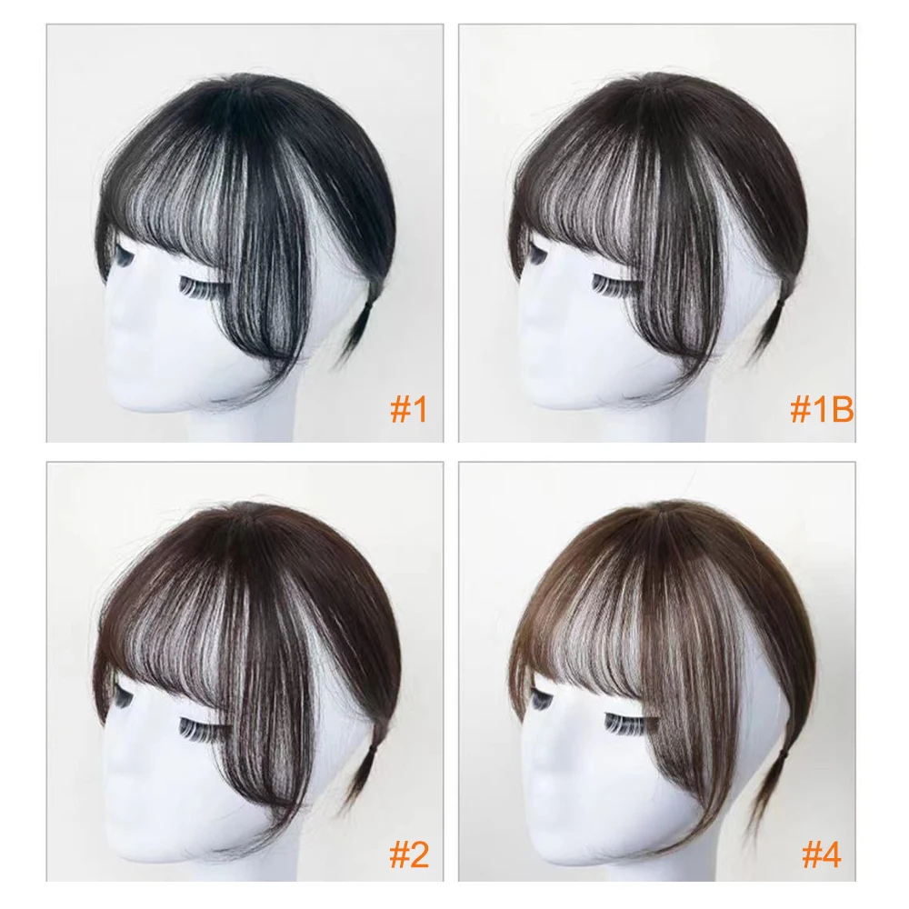 Nhỏ Lụa Đế Tóc Topper Tóc Tóc Giả Dành Cho Nữ 5X5Cm 5X8Cm Mini Toupee phần Lông Với Kẹp Màu Trắng Tóc 6 ''-10"