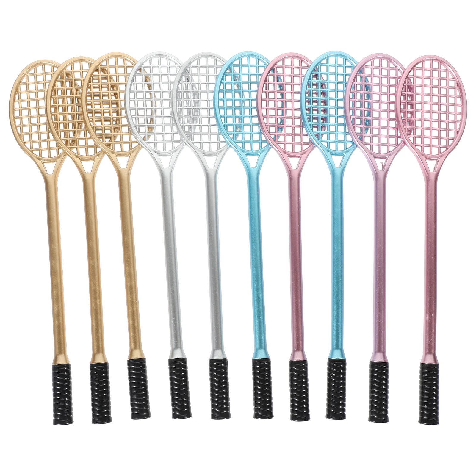 

10 Pcs Gel Ink Pens Badminton Racket Kids Gift Fine Point Neutral 1950X400X050CM Student Stationery Adorable Tennis Child