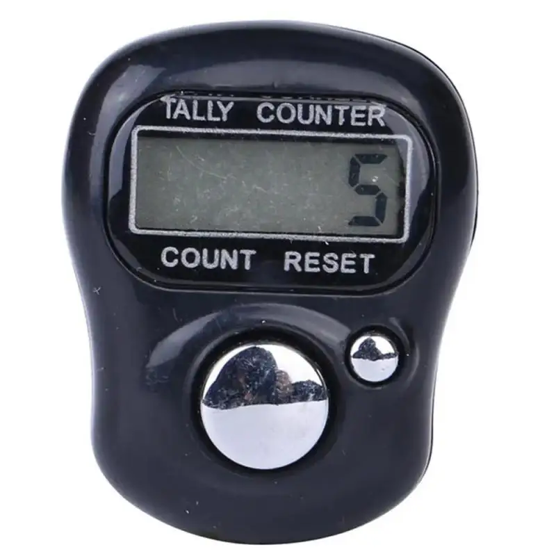 Mini Finger Counter LCD Electric Digital Display With Light Tally Counter Stitch Marker Sewing Knitting Weave Buddha Soccer Pray