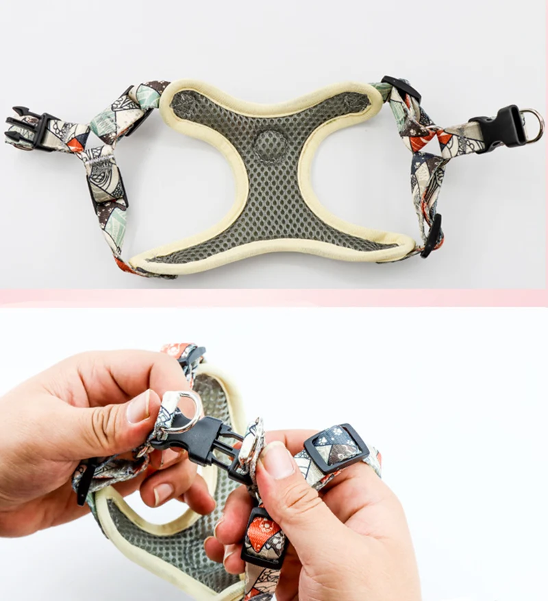 Puppy Dog Products X-Shaped Harness and Leash Set for Small Dogs Adjustable Breathable Pet Harnesses Leashes coleira cachorro