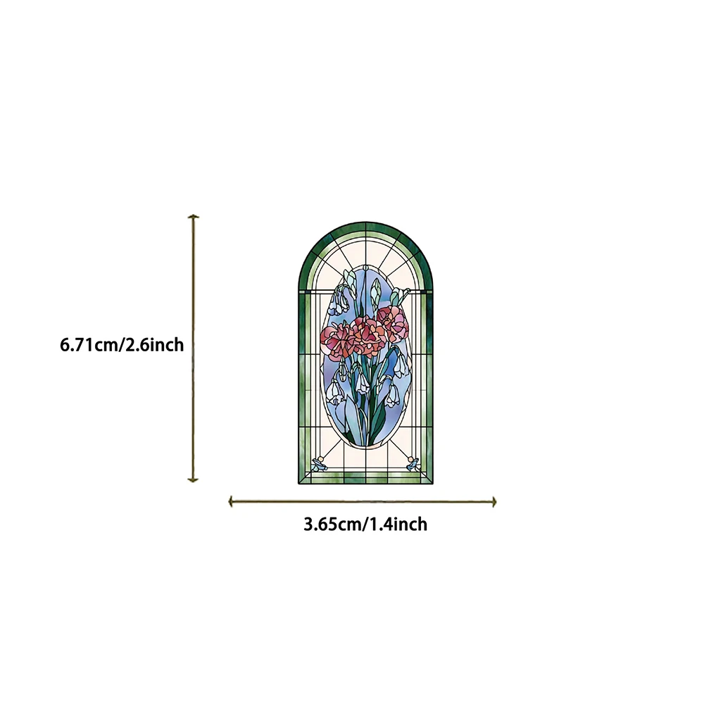10/30/50 قطعة نافذة ملونة زهرة الفن ملصقات الجمالية مقاوم للماء DIY بها بنفسك الأمتعة الهاتف سجل القصاصات خمر الكتابة على الجدران الشارات التعبئة