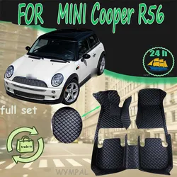 Custom Automotive Car Floor Mats For MINI Cooper R56 2007 2008 2009 2010 Auto Luxury Leather Men Women Car Mats Full Coverage