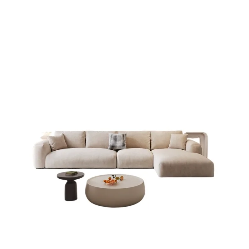 

Wabi sand sofa modern simple living room household French cream wind milk fleece princess corner cat scratching cloth