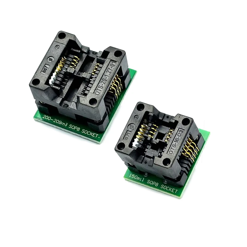 SOIC8 SOP8 to DIP8 Wide-body Seat Wide 150/200mil Programmer Adapter Socket Blue SA602 IC Test Conversion Burner