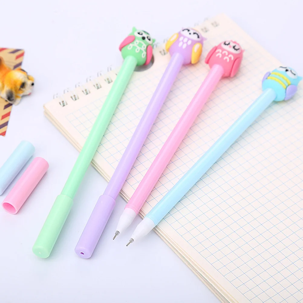 

12 Pcs Owl Neutral Pen Gel Ink Pens Office School Marker Markers Student Stationery