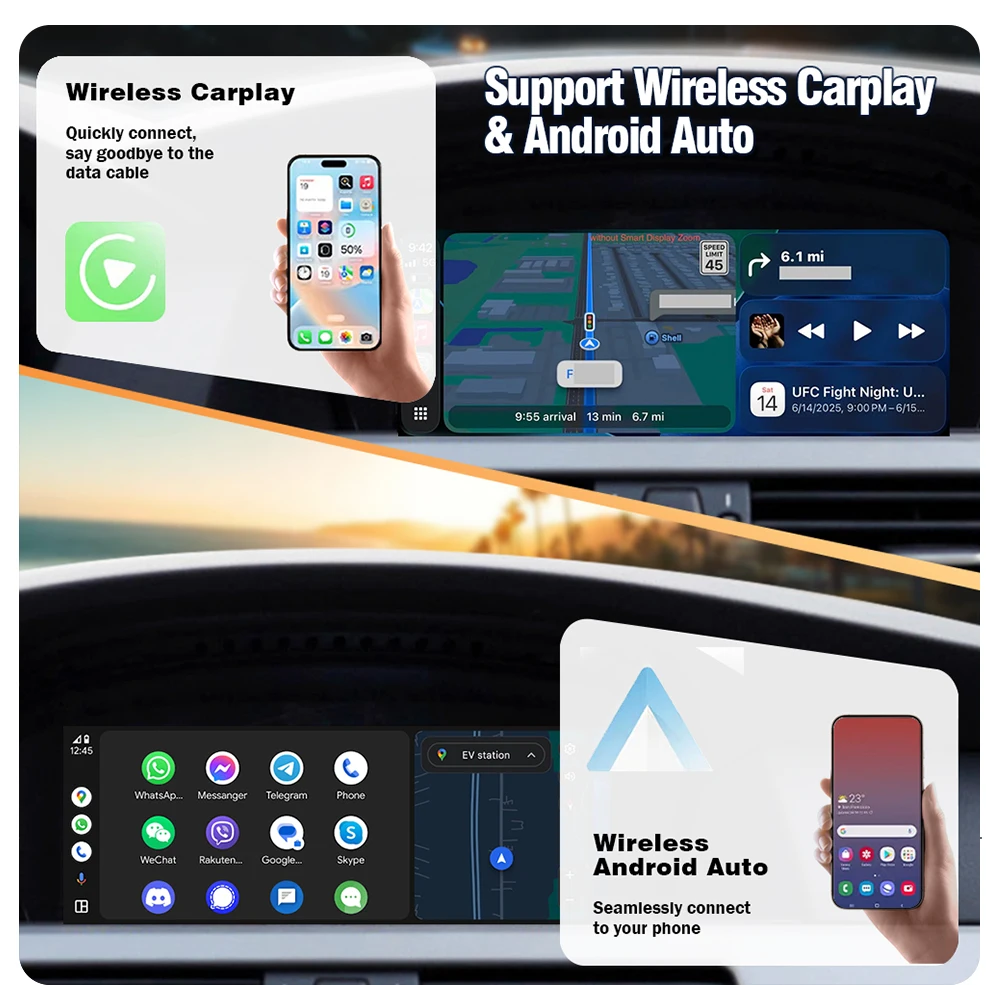 AUTOTOP Nachrüst-CarPlay-Decoder Android Auto für BMW CCC CIC NBT 1 2 3 4 5 6 7 Serie X5 X6 E60 E61 E62 E63 E70 E90 E91 E87 E88 – Detail 11