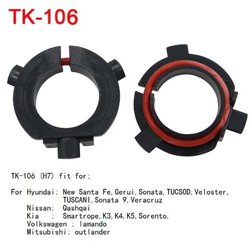 Imagen 2 del producto YSY 2 uds bombilla de faro LED H1 H7 adaptador de coche Base soporte de retención soporte de montaje de faro para Nissan Benz Ford Focus VW KIA