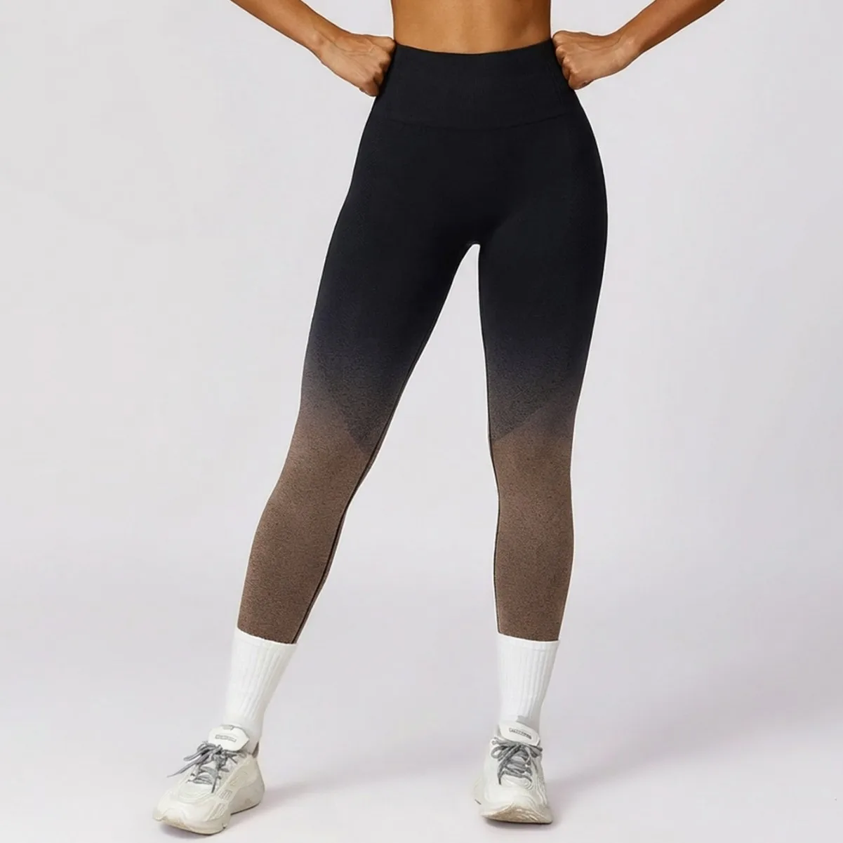 High Waist Gym Workout Scrunch Running Leggings   Yoga Pants Gradients Women Seamless Leggings Push Up Sports Fitness Joggings