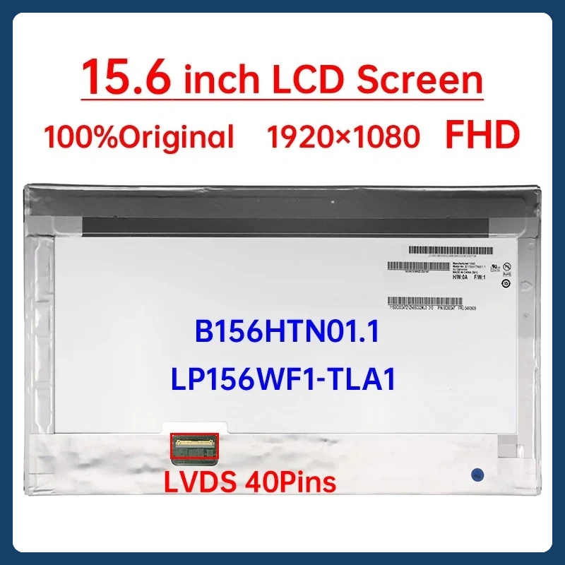 15.6 Inch Laptop LCD Screen B156HTN01.1 LP156WF1-TLA1 TLB2 TLC1 For Lenovo Y580 W530 E530 W520 T530 N55 Display Matrix Panel