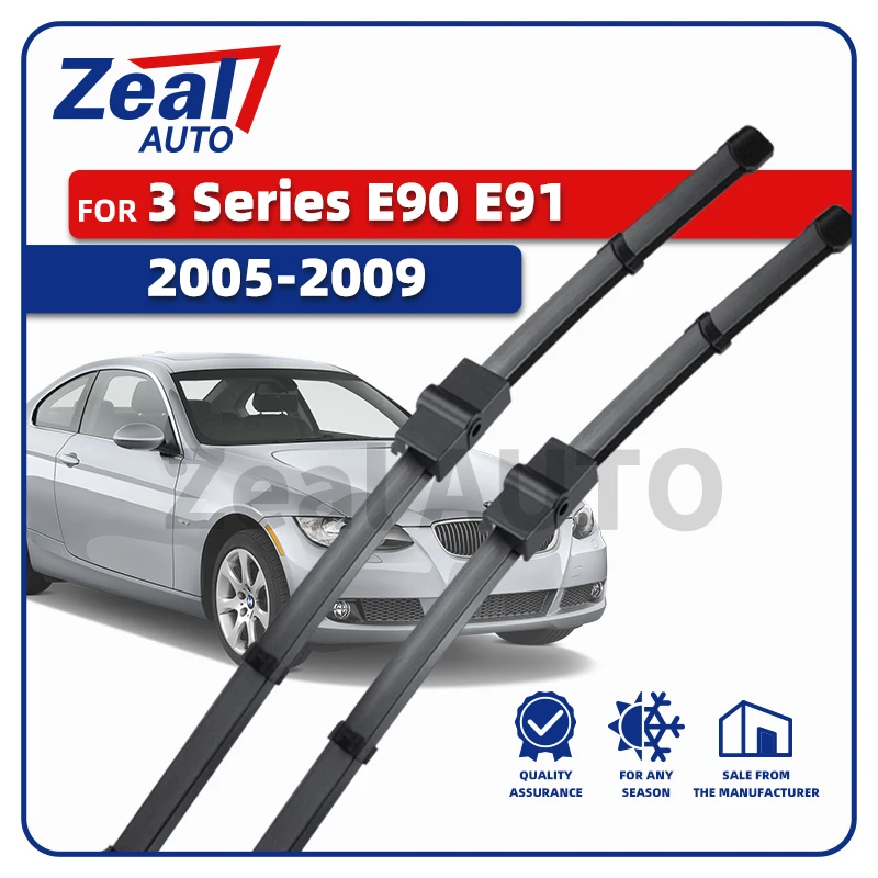 LHD Frontwischerblätter für BMW 3er M3 2005–2009 E90 E91 Front-Facelift Windschutzscheibe M Sport 320 325 330 335 Zubehör 24 Zoll + 19 Zoll