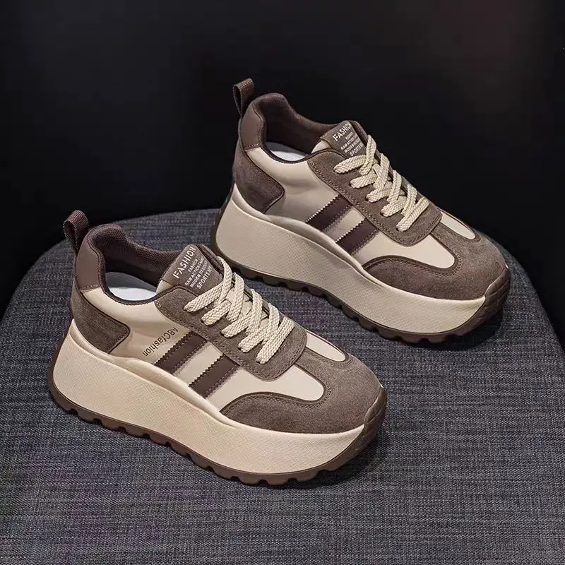 

Women's Sneakers Platform Shoes 2025 Spring and Autumn New Fashion Versatile Thick Sole Outdoor Casual Lightweight Shoes