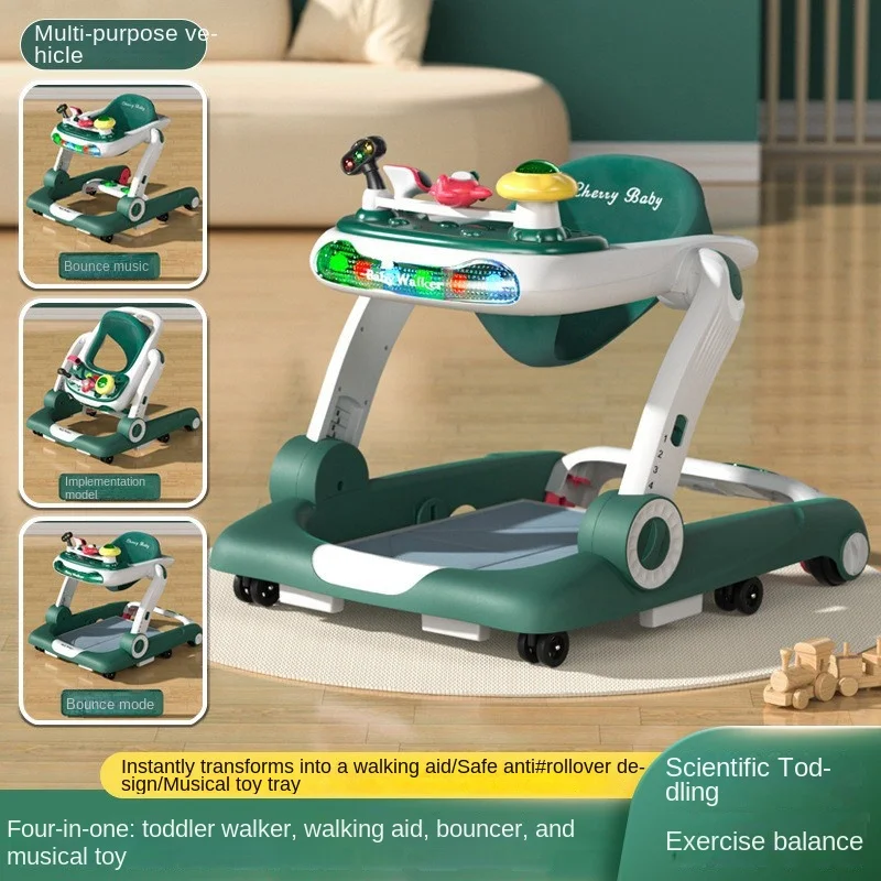 LazyChild Baby-Lauflernhilfe im neuen Stil für einjährige Kinder, verhindert Bogenbeine, verhindert Umkippen, Schiebegriff, faltbarer Kinderwagen