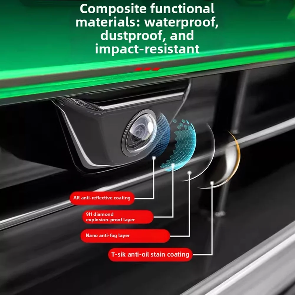 Car Backup Camera Lens Protector with Rounded Design and Multi Layer Protection for Clear Video Recording Performance