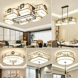 Living Room Ceiling Lamp Chinese Style Antique Atmosphere Restaurant Bar Lamp Zen Study Tea Room Bedroom Light