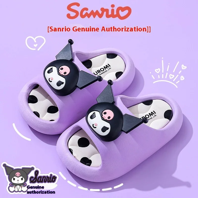 

Летние детские крутые тапочки Sanliou для девочек, новинка 2023 года Kuromi, противоскользящие детские тапочки для купания среднего и маленького возраста, крутой перетаскиватель
