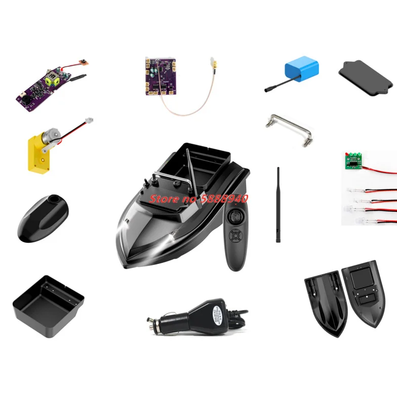 V050 Smart RC przynęta na ryby części zamienne do łodzi 7.4V 6800MAH 13600 akumulator/ładowarka/silnik/śmigło/światło tylne/zbiornik V050 części