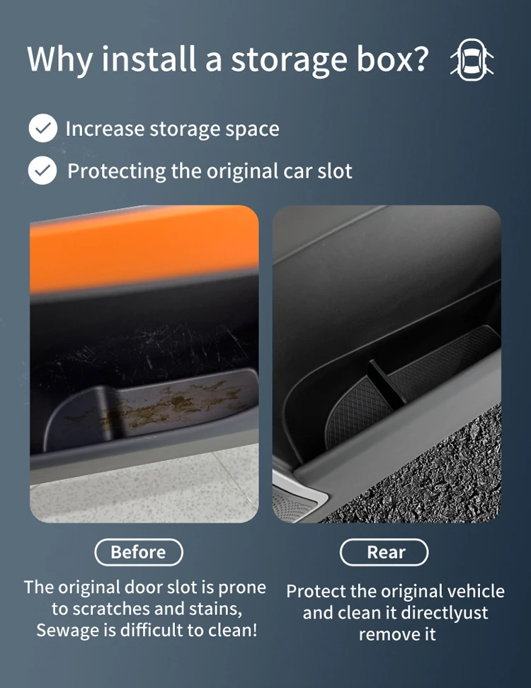 Smabee for Xpeng G9 2024 2025 2026 Door Side Storage Box TPE Front Rear Door Handle Organizer Tidying Car Accessories