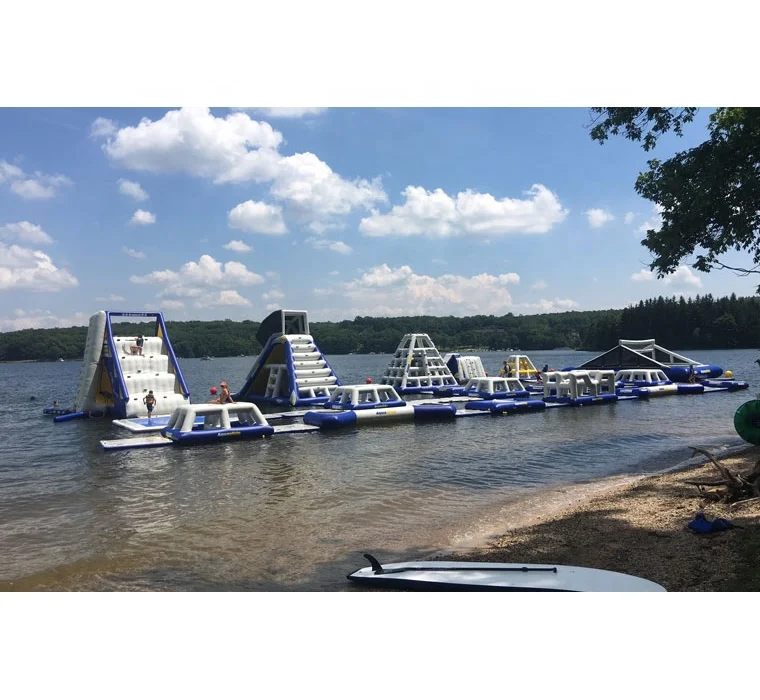 Benutzer definierte kommerzielle große aufblasbare schwimmende Wasserpark Abenteuer aufblasbaren Wasserpark