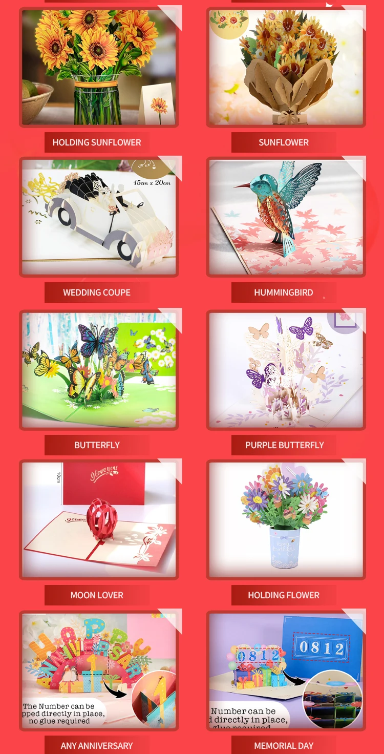 3d Pop-up Verlobung karten Liebhaber Hochzeits einladung Grußkarten laser geschnitten Valentinstag Geschenk Jubiläums karte Großhandel – Detail 5