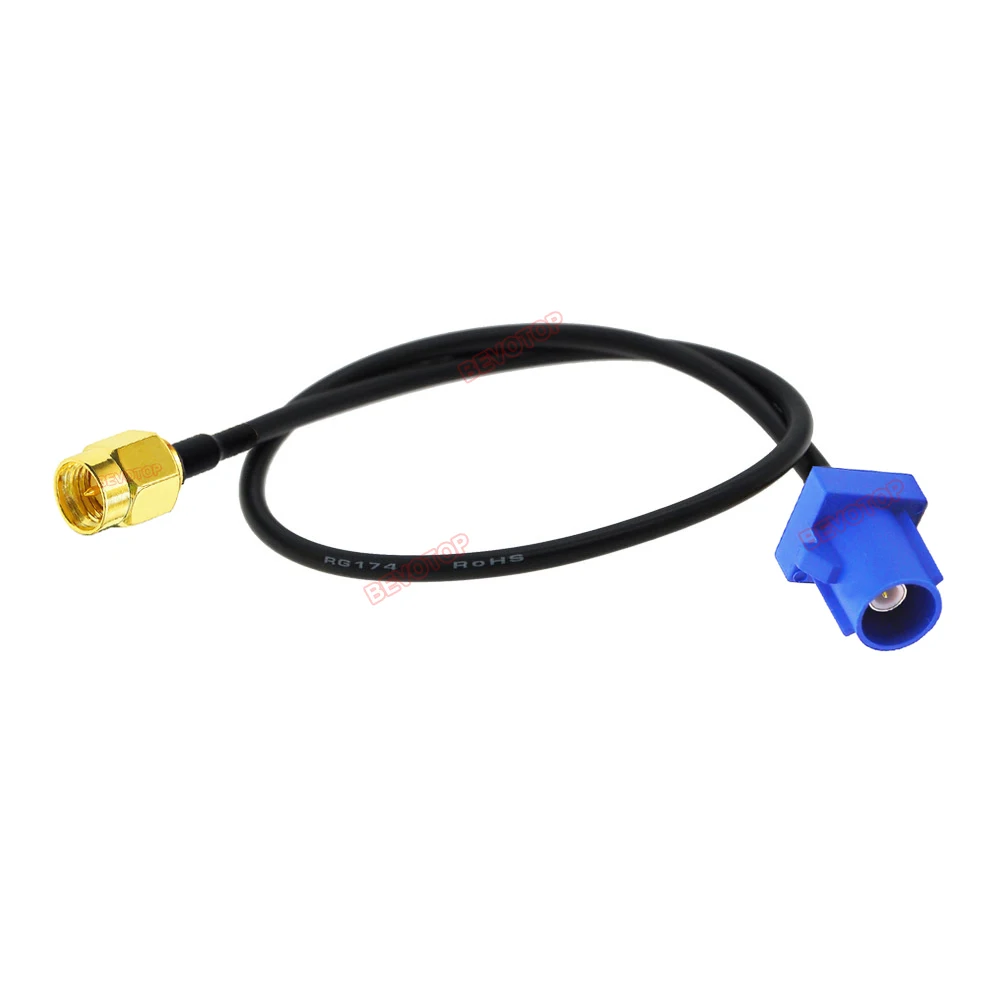 1PCS Fakra C Male to SMA Male Straight / Right Angle 90° Plug RG174 Pigtail GPS Antenna Extension Jumper BEVOTOP RF Coax Cable