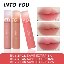 INTO YOU  Matte Condensed Fog Lip Matt Lip Gloss 3 New shade Cosmetic Lip Glaze Long Lasting Lip Tint Lips Makeup