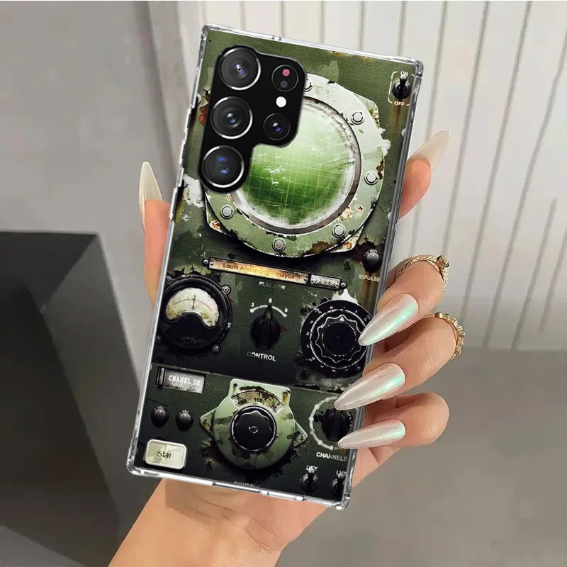 Aviation Aeroplane Helicopter Cockpit Instrument Phone Case for Samsung Galaxy S25 S24 S23 Ultra S22 S21 Plus S20 FE S10 + S10E
