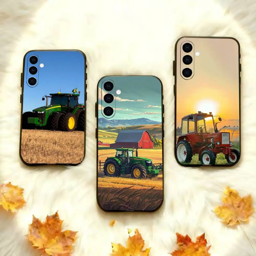 Funda de teléfono F-Farm Vehicle Tractor para Samsung Galaxy A20,A21s,A22,A31,A32,A52,A53,A72,73,A80, funda negra suave