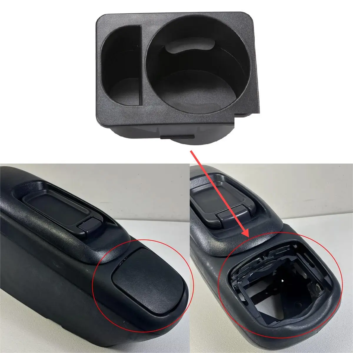 

Front Center Console Insert Cup Holder 12388413 for Chevy C1500/K1500/Tahoe & GMC Sierra/Yukon 1995-2000