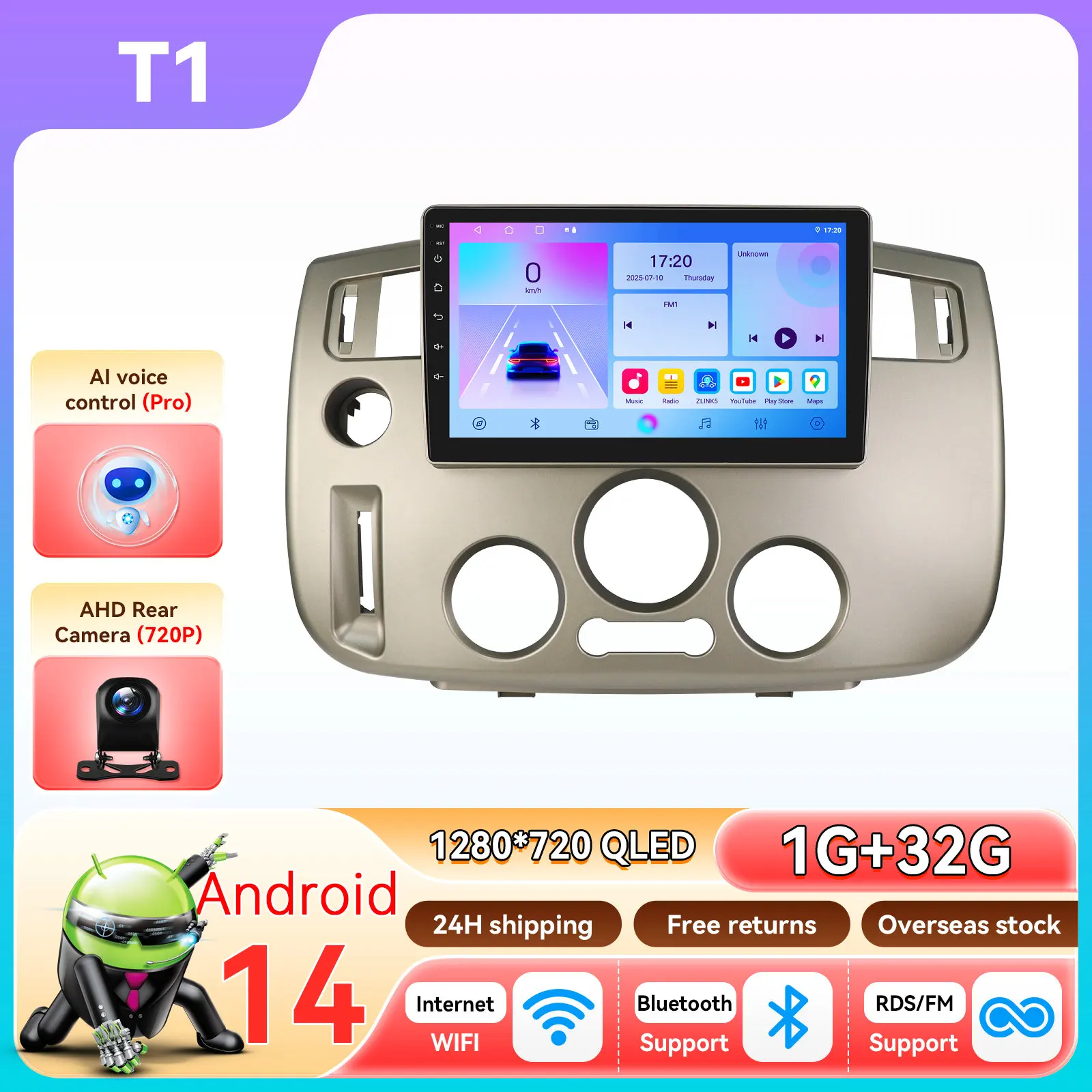 OSSURET AI Android 14 Autoradio Voor Renault Scenic Il 2004-2009 Intelligent Systeem Carplay auto Multimedia Video Player GPS 4G 6115