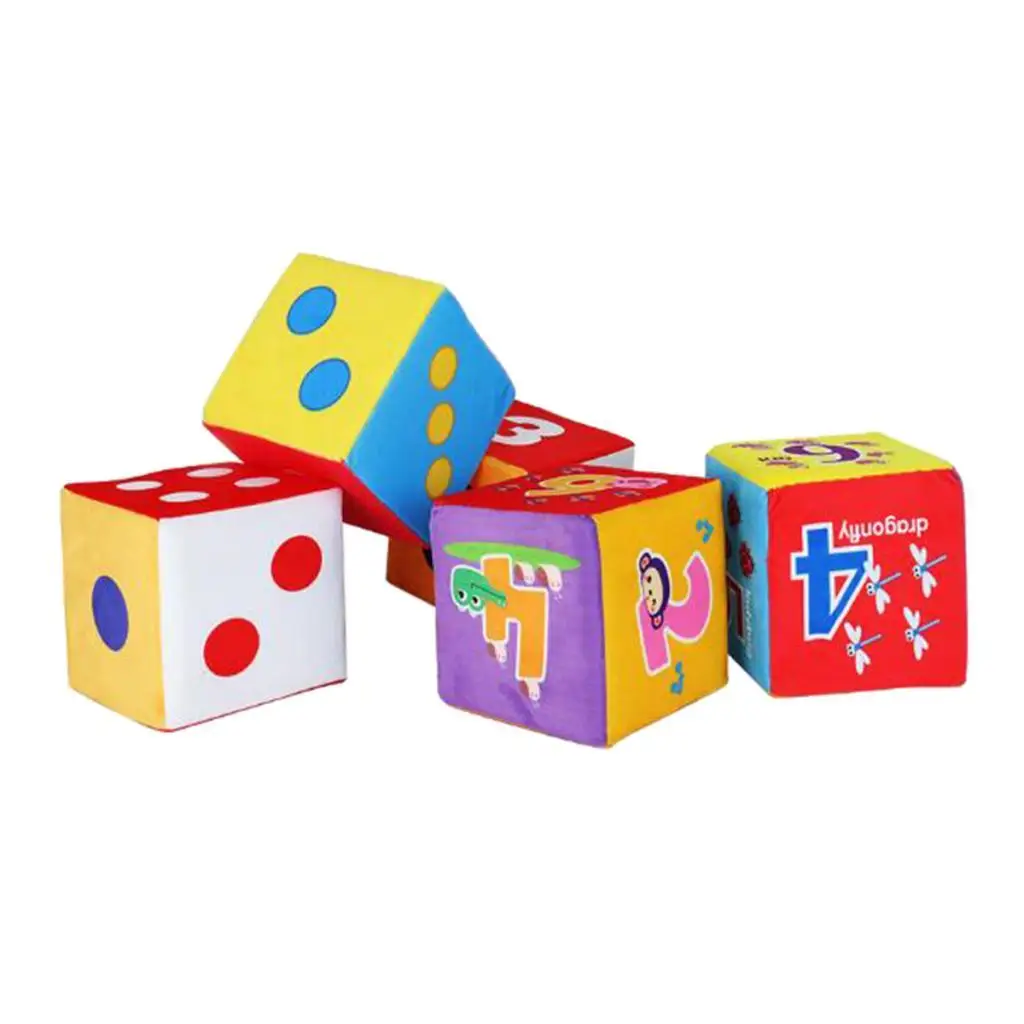 Educational Plush Giant Foam Dice Toy Puzzle Block Learning Supplies for Infant Classroom Activity view 4
