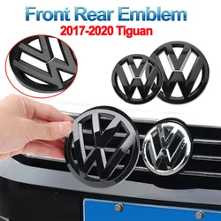 Autocollant de couverture d'emblème de coffre de voiture, gril avant de voiture, logo d'étiquette arrière, accessoires automobiles pour VW 2017-2020 Tiguan, noir brillant, nouveau, 1 ensemble