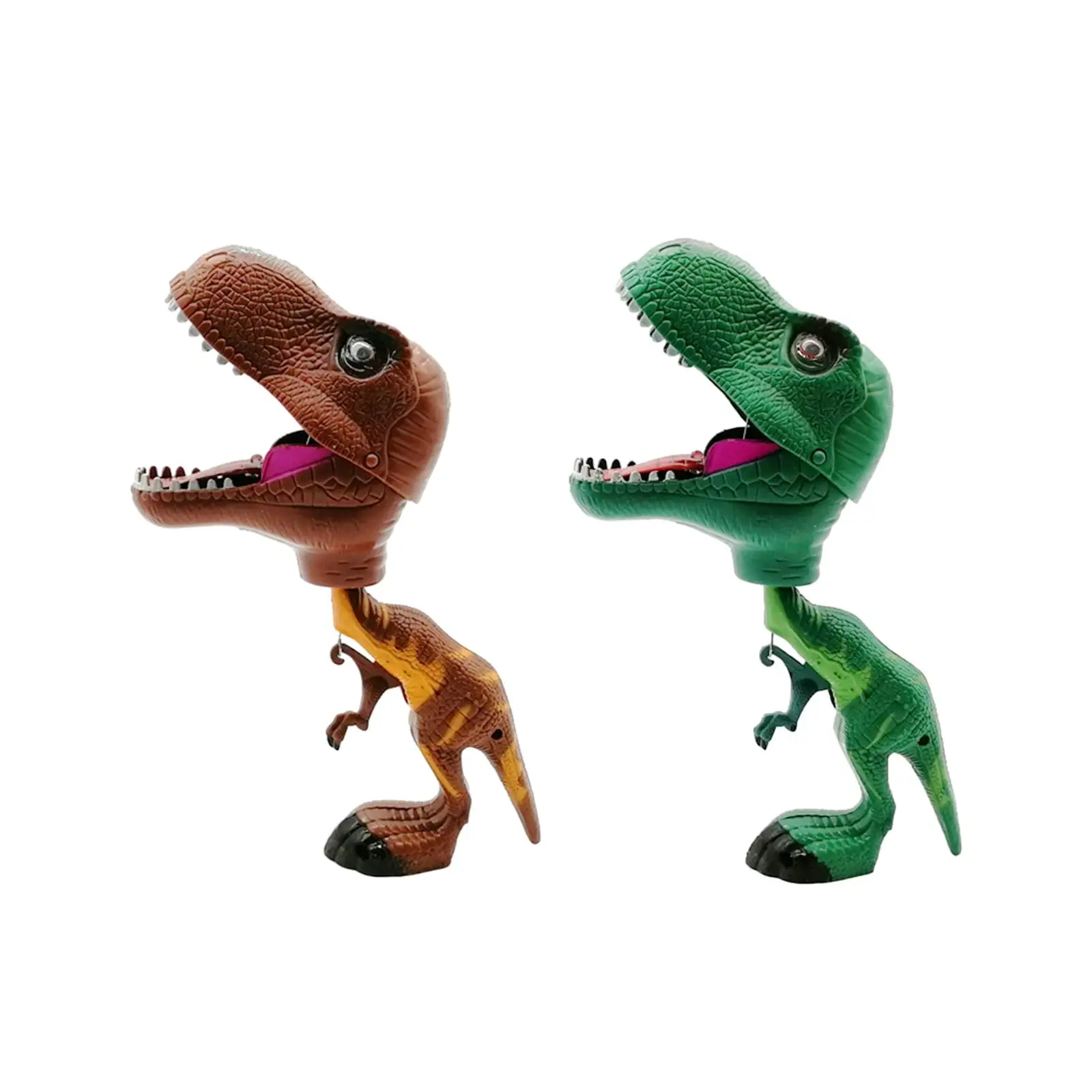 Marioneta de mano de dinosaurio para padres e hijos, recogedor interactivo para niños