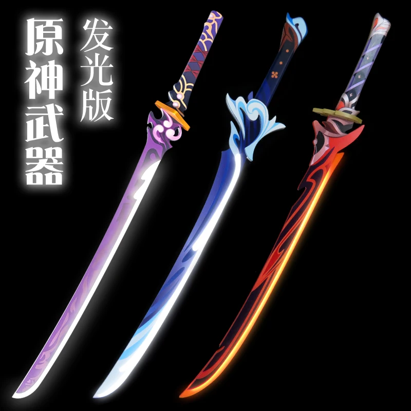 

Raiden Shogun Genshin Impact Charging Luminescence Sword Prop Decoration Character Accessories Halloween Christmas Fancy Party