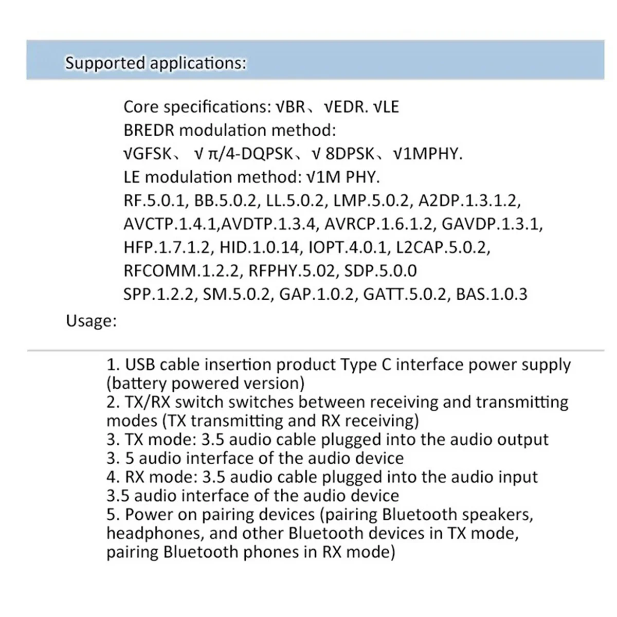 2 in 1 Bluetooth 5.4 ตัวรับสัญญาณ Aux Bluetooth รถอะแดปเตอร์เครื่องส่งสัญญาณเสียงไร้สายสําหรับทีวี