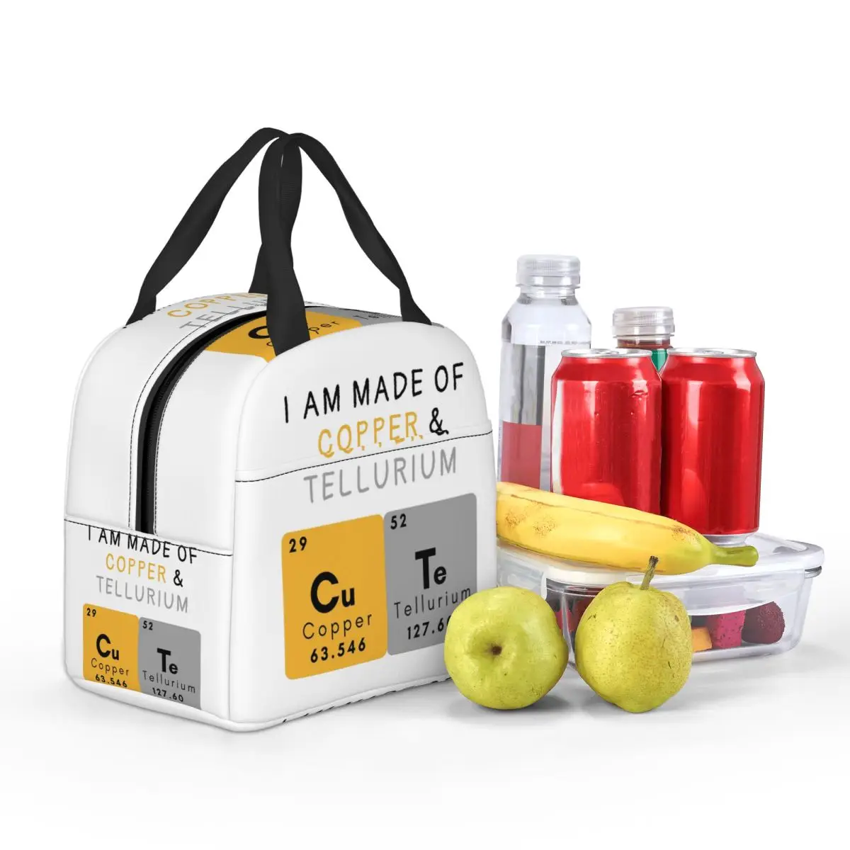 عناصر الجدول الدوري العلوم الكيمياء الكيميائية معزول حقيبة الغداء للنساء الاطفال المحمولة صناديق الطعام صندوق غداء حراري حمل