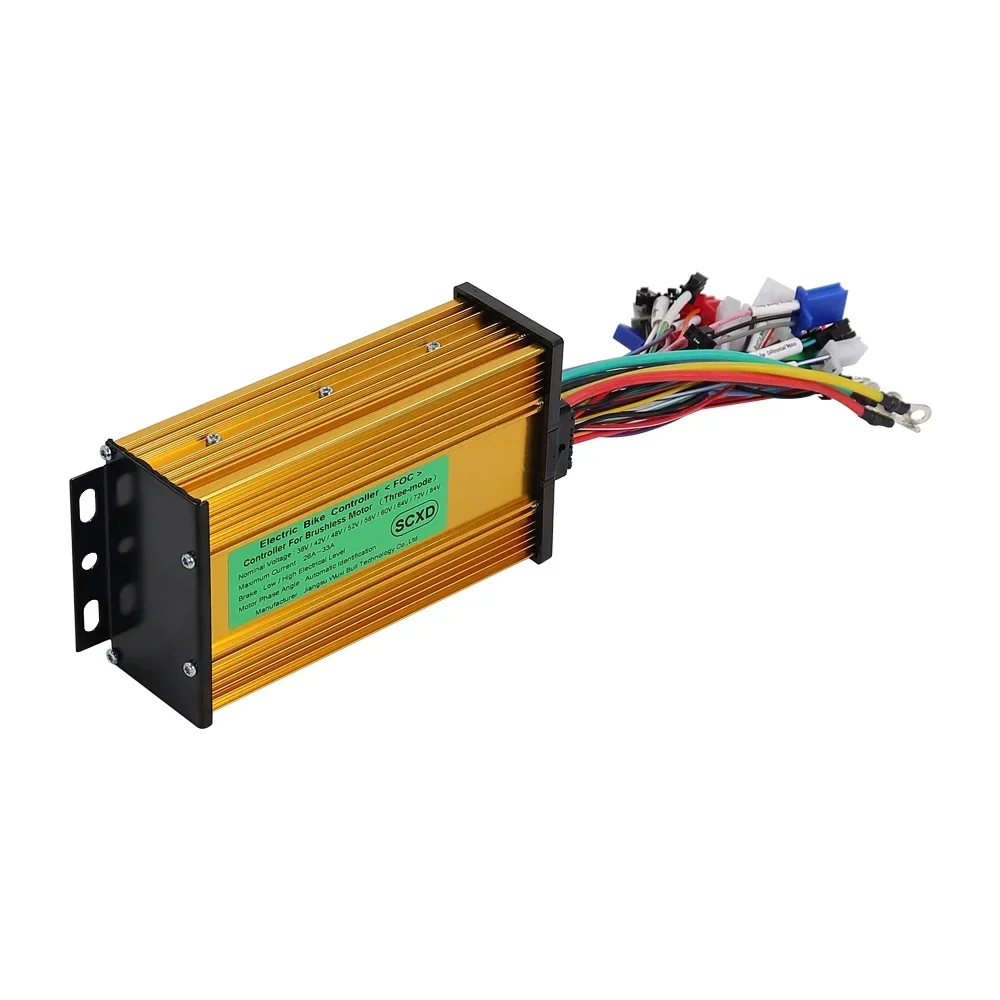 Electric Bicycle Brushless Controller 36V-84V 750W 800W 1000W Tri-mode Sine Wave 26A-33A Motor Controller Regulating Parts
