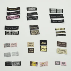 500PCS Various styles Handmade Words Embroidered Fabric Labels Spacers Patches for Mark DIY Hair Accessories Jewelry Findings