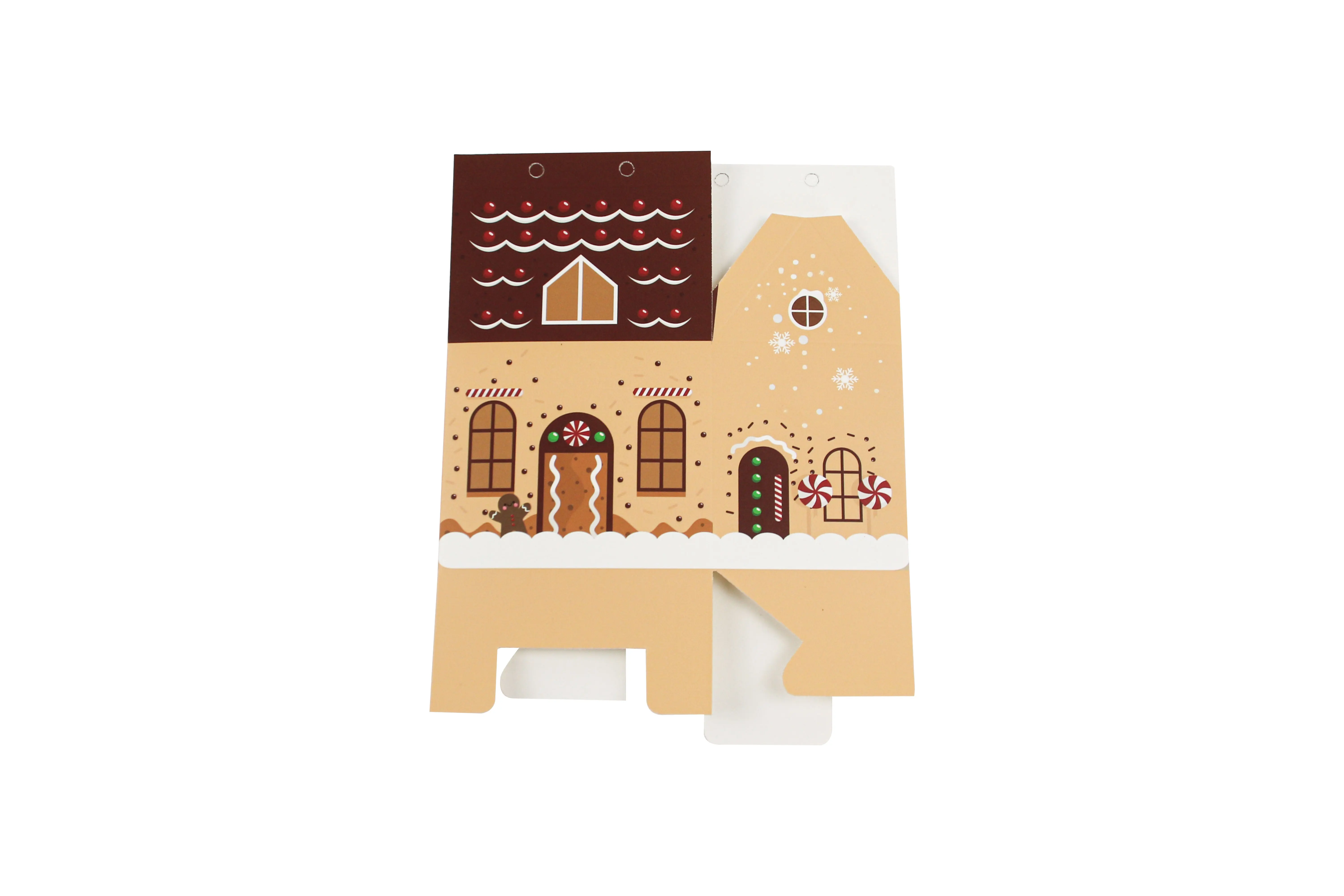 12/24 Stück Mini-Lebkuchenhaus-Weihnachtsboxen, niedliche hausförmige Geschenkboxen für Weihnachten mit Kordel für Feiertagspartybedarf – Detail 5