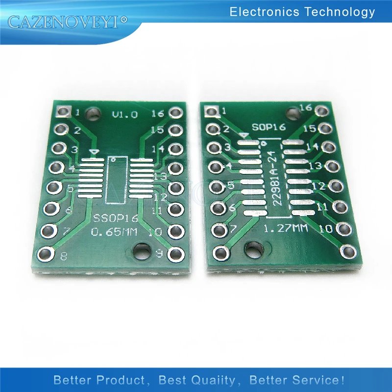 

10pcs/lot TSSOP16 SSOP16 SOP16 to DIP16 Transfer Board DIP Pin Board Pitch Adapter PCB In Stock