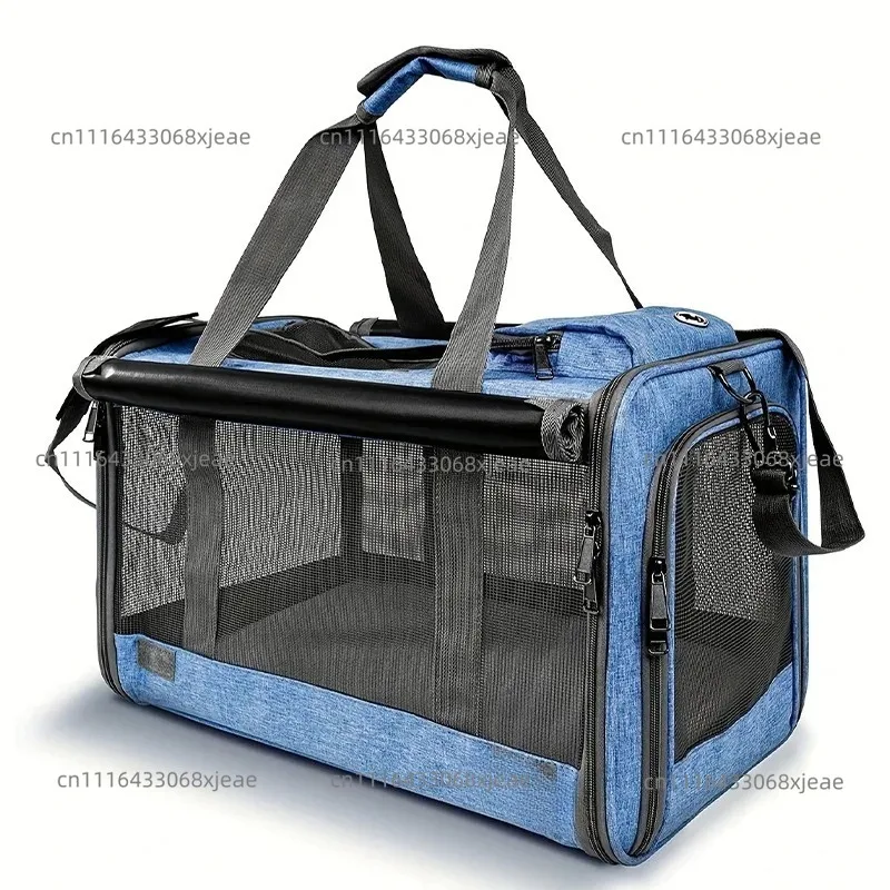 1pc Large Mesh Breathable Portable  Carrier Bag, Folding Handbag