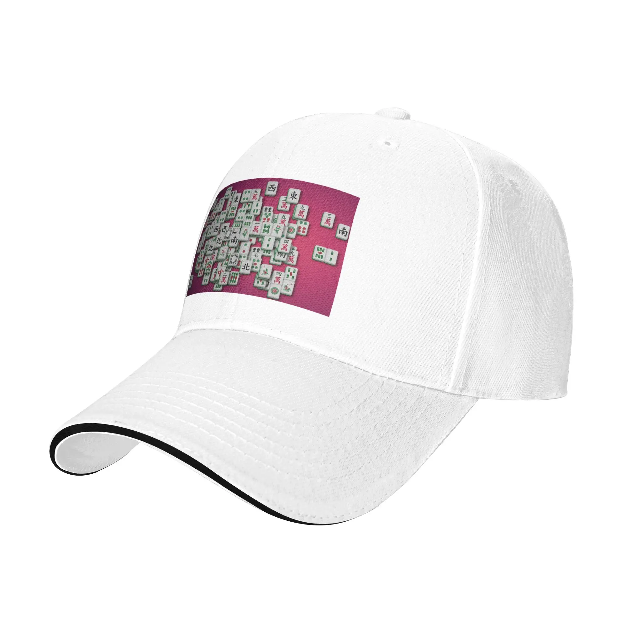 Mahjong Tile Pattern Cap Casual Baseball Caps Adjustable Hat Hip Hop Summer Unisex Baseball Hats Customizable