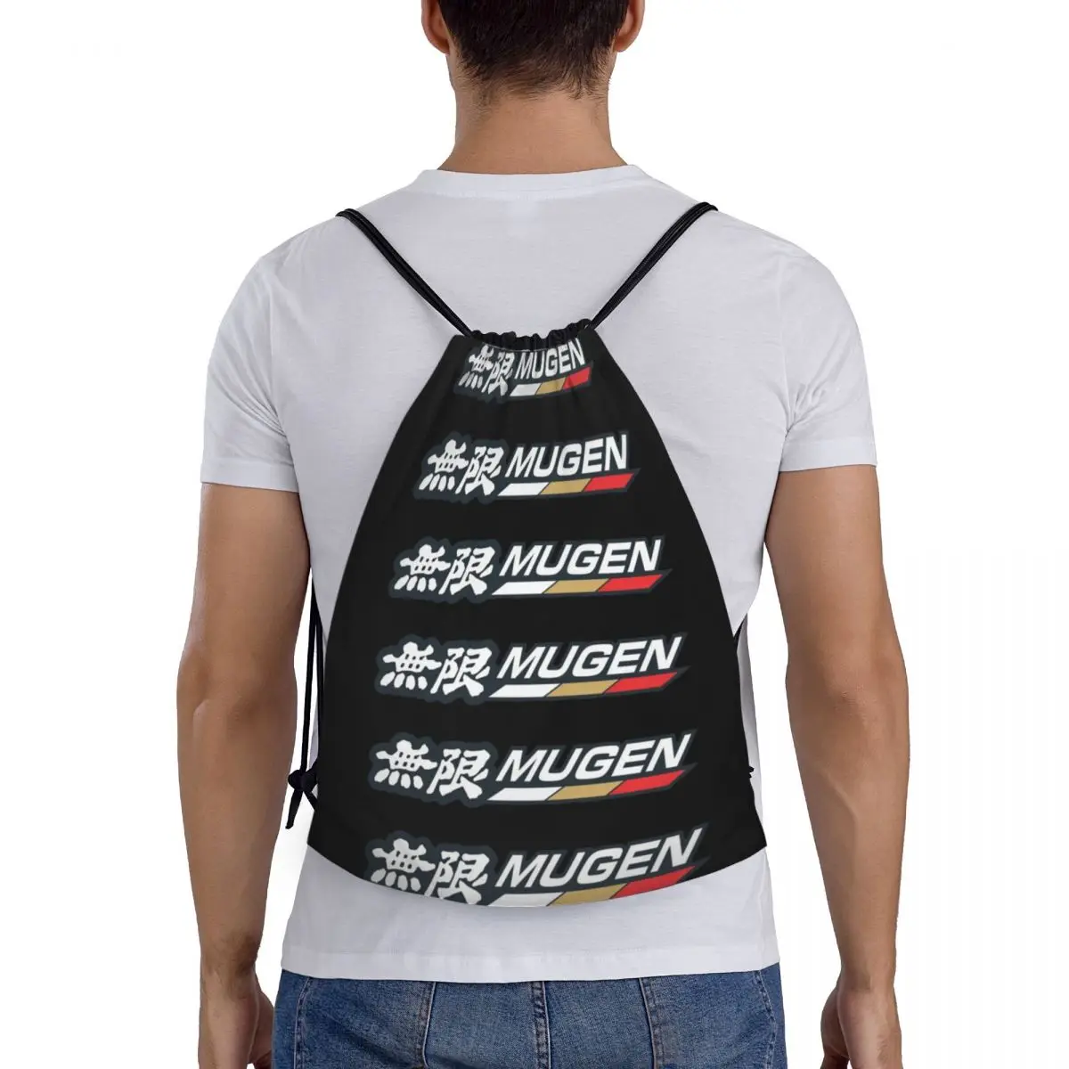 Mugen Power Drawstring Sacos, Adequado para Compras Mochilas Yoga, Game Sports Gym, Mulheres e Homens