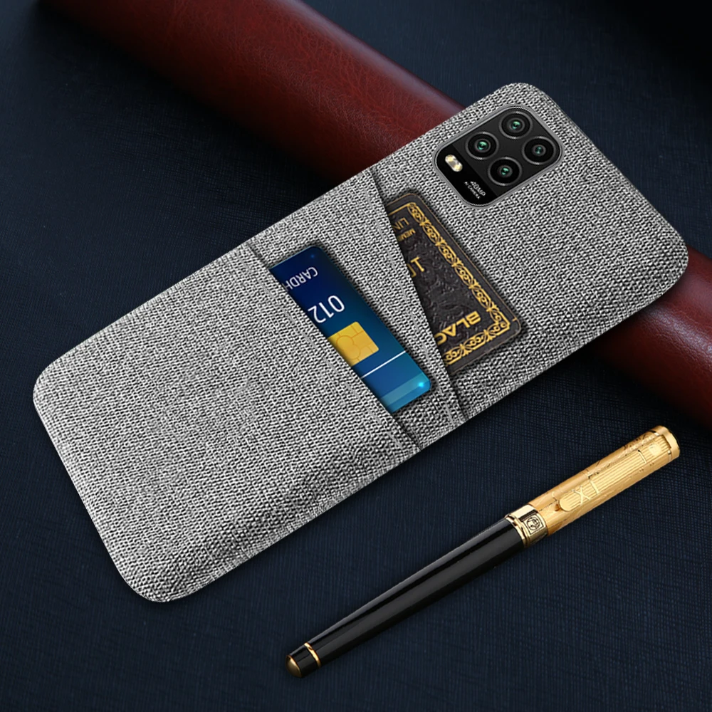 

Card Case For Xiomi Xiaomi Mi 10 Lite 5G Case Luxury Fabric Dual Card Cover For For Xiaomi Mi10 Lite Zoom Mi 10Lite 10 Lite