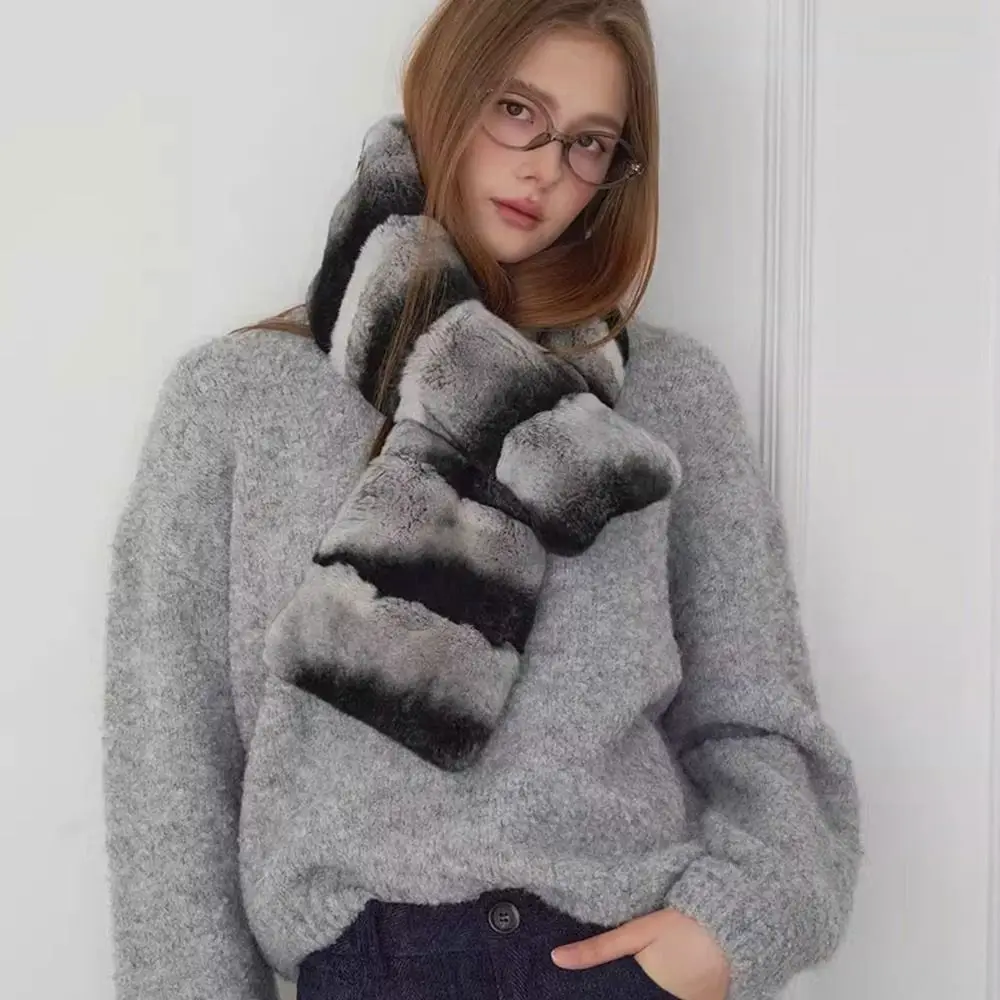 المألوف 13*85 سنتيمتر الشتاء رقيق وشاح لينة فاخرة يلتف شال سميكة الفراء ديكور السيدات الرقبة أدفأ الأوشحة للنساء الرجال