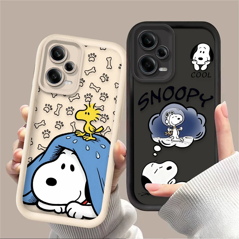 Snoopy Hot Anime Astronaut Dog Soft Phone Case for Xiaomi Redmi Note 15 14 13 12 11 10 Pro Plus 5G 14S 12S 11S 10S 4G Back Cover