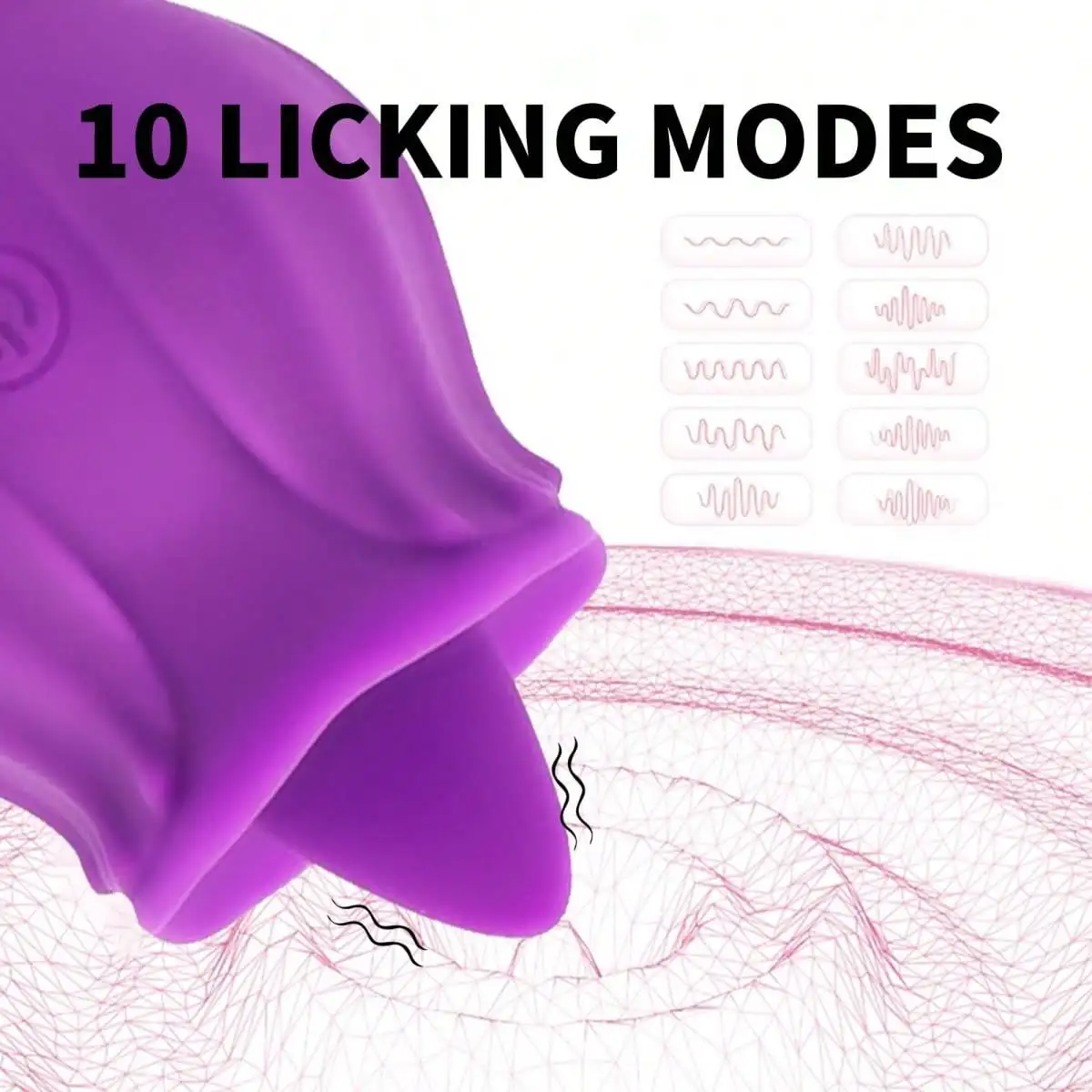 ارتفع لعق هزاز اللسان هزاز البظر الحلمة تحفيز لعبة الجنس G-بقعة هزاز مع 10 طرق للنساء الجنس لعب الكبار 18 + #3