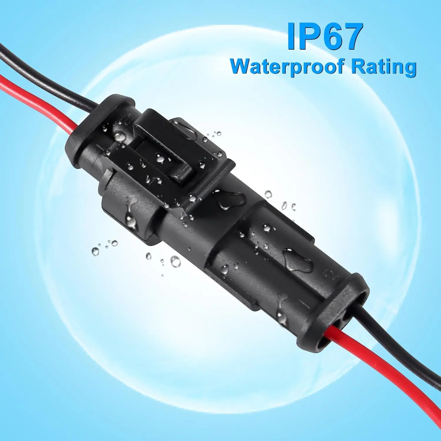 8 pares de conectores de 2 pines, enchufe eléctrico impermeable de 2 pines, conectores de cable eléctrico automático, conectores automotrices de desconexión rápida