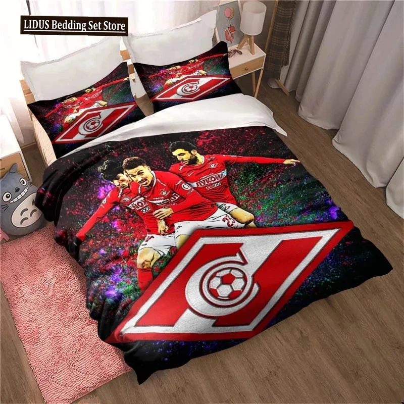 FC Spartak Moscow Football Print Bedding Set Cute Quilt Cover Bed Cover With Pillowcase Custom Bedding